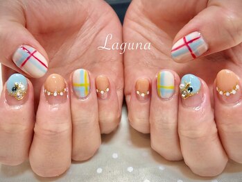 ラグウナ(Laguna)/サマーチェックネイル