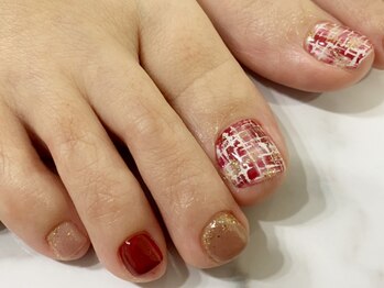 エーネイルルーム(A.Nail.room)/ツイードフットネイル