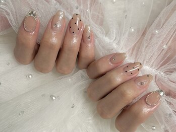 ルルネイル(Rurunail)/ちゅるベース黒ドット