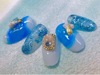 ビービーネイル(BB)/ブルーな海ネイル!