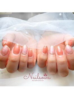 ソワ(sowa)/コーラル×ベージュ×ゴールド