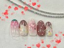 バレンタインネイル