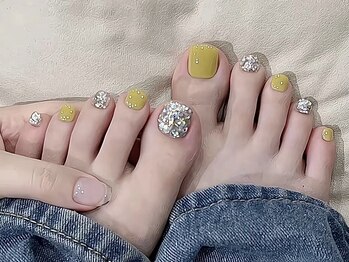 Best Nail 銀座店【ワンホンネイル・スカルプ・パラジェル・上品ジェルネイル】/フット2本アートデザイン