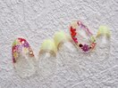 梅雨のボタニカルフレンチネイル