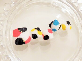 ネイルサロン あかねいろ/秋冬 ドット 手描き フット