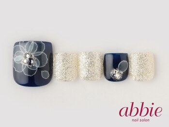 ネイルサロン アビー グランデュオ蒲田店(abbie)/シフォンフラワー フット￥11385