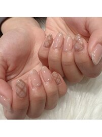 格子柄チェックネイル