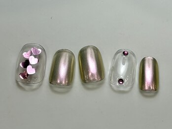 ネイルメゾン 天神店(NAIL MAISON)/ホログラムハートミラー¥7000