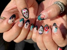 全て手描き♪自分だけのProduced nailsをお楽しみください♪