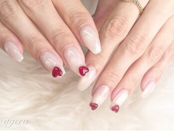 アゲル ネイルアンドアイラッシュ(ageru Nail&EyeLush】)の写真/湘南台駅スグ!冬の指先に上品な輝きを★マグネットやフラッシュでつくる“魅せるオフィスネイル”