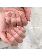 リッシュ ドゥ(RICHE deux)/シアーカラー細フレンチネイル