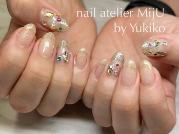 ネイル アトリエ ミジュ(nail atelier MijU)/キラキラパーツネイル