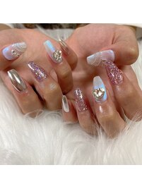 #キラキラネイル