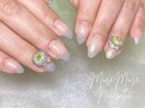 涼しげブルーネイル