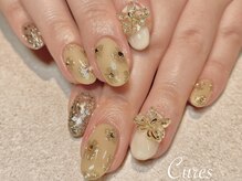 キュアーズ ネイル(CURES NAIL)/ミラーお花と蝶々