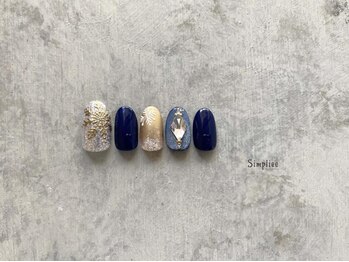 シンプリー ネイルアンドアイラッシュ 祖師谷大蔵店(Simpliee Nail&Eyelash)/雪の結晶ネイル