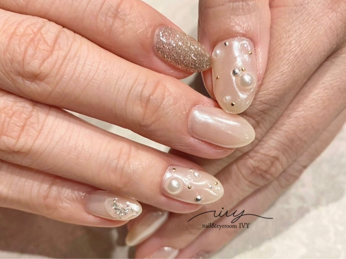 ネイルチップオーダーピンクチークラメミニハートホロパール推し子供用ウィッシュコア ネイルチップオーダーピンクチークラメミニハートホロパール推し子供用