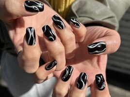ブラックアートネイル