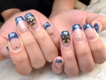 ジュエ(Jouer)/デニム柄ネイル【持ち込み】川口