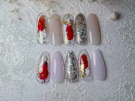 正月ネイル/持ち込みワンホン