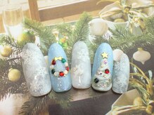 ネイルサロン ティディ(TIDY)/クリスマス★雪の結晶ネイル