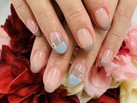 【ほり】秋カラーフレンチネイル