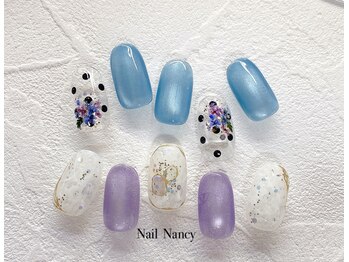 ネイルナンシー(Nail Nancy)の写真/初回オフ無料[HAND選べる定額S¥8250M¥9350L¥10450]オフィスでもOKなシンプルデザインも繊細に仕上げます♪
