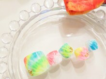 ネイルサロン あかねいろ/夏色 エスニック フット　蛍光