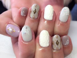 ニット×アーガイル