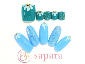津田沼ネイルサロン サパラ(sapara)/ハンドフットセット定額¥11,499