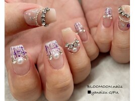 春ツイードネイル　推しネイル