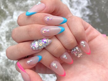 ネイルキュート アンド クールラッシュ 亀有店(nailcute & CoolLash)/夏ネオンネイル