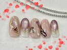 バレンタインネイル