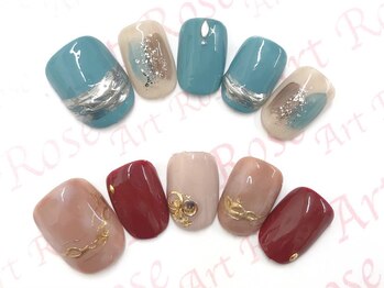 ネイルサロンアンドネイルスクールアートローズ 町田店(Art Rose)/10本フリーアート♪FOOTネイル