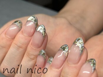 ネイルニコ(nail nico)/ガラスフレンチ