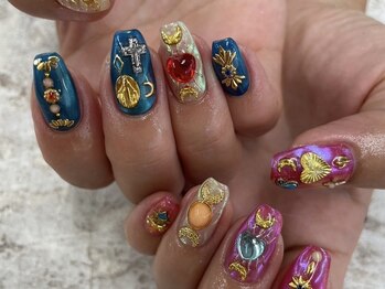 ベーシック ネイルウィザードアカデミー 本厚木店(Basic×NailWizardAcademy)/ゴテゴテネイル