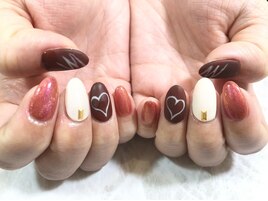 バレンタインネイル