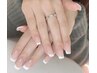 長さ出しチップ｜フレンチ（ベースカラー有り）¥8000
