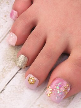 ピンク＆紫に春らしいお花☆