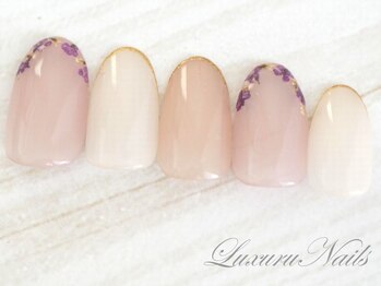ラグジュアリーネイルズ カワグチ(Luxury Nails Kawaguchi)/フラワーフレンチ*