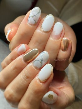 ネイルサロン アージュ(Nail Salon A jyu)/大理石アクセサリーネイル