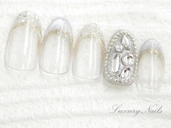 ラグジュアリーネイルズ アカバネ(Luxury Nails Akabane)/キラキラ*プリンセスビジュー