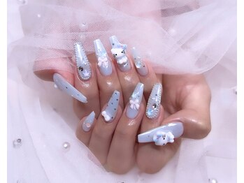 マルチューネイル 池袋(MARUCHU NAIL)/長さだしと好きなパーツ120分