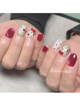 レインボー ネイル(Rainbow nail)/キティーネイル