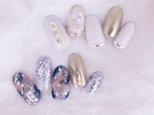 シェリーネイル(Cherie Nail)/ミラーパーツデザイン♪