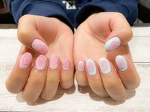 ネイルアルケー(Nail ARCHE)/ぷっくり春色ネイル