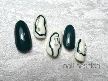 ネイルセッション(nail session)/モノトーンニュアンスデザイン