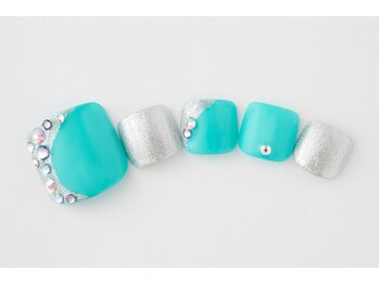 アトリエプラスエヌ(Atelier+N)/【フットネイル】キラキラライン