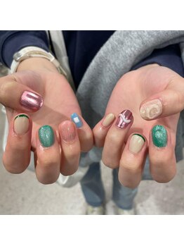 プラチナムドール 京都駅前店(PLATINUMDOLL)/10本アートネイルデザイン秋京都