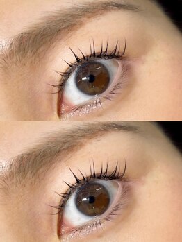 ナナアイラッシュ(Nana. eyelash)の写真/【次世代まつげパーマ¥4500】汗・水に負けないキープ力◎根元から自まつげ立ち上げ自然に最大限の長さを！